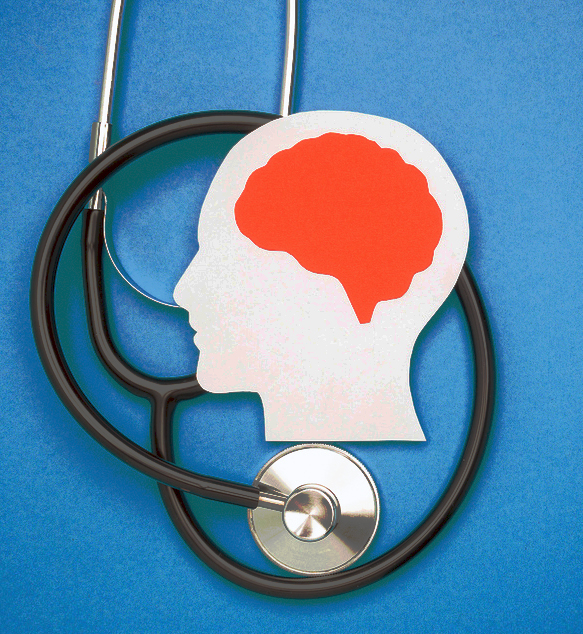 Stethoscope and brain image