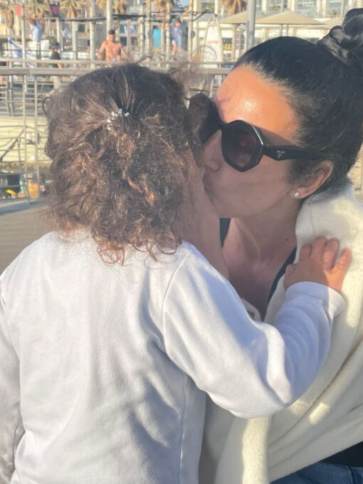 Eliana Delgado and child